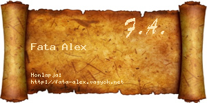 Fata Alex névjegykártya